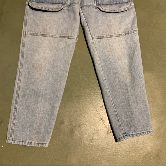 Vintage 90s Jeans Cargo Tapered High Waist Blue 30 - Picture 3 of 10